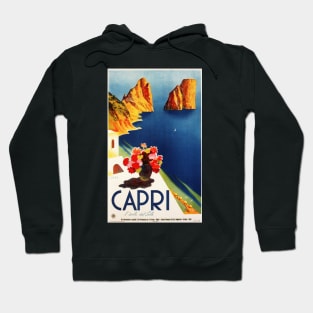 CAPRI Island in the Sun NAPLES ITALY Travel Poster Vintage Art Deco Hoodie